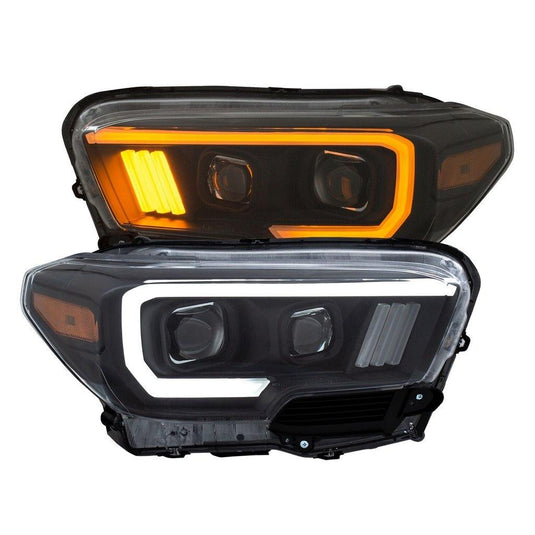 Anzo Black Plank Style Switchback Project Headlights - 2016+ Toyota Tacoma SR/SR5 Models - Yota Nation