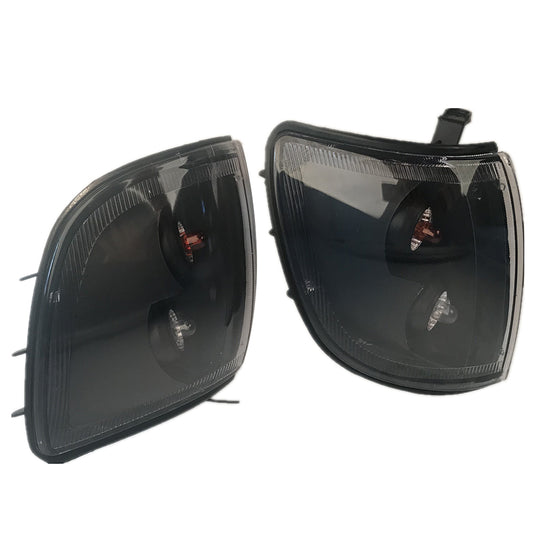 Clear Blacked Out/Chrome Corner Lights with Turn Signals and DRL