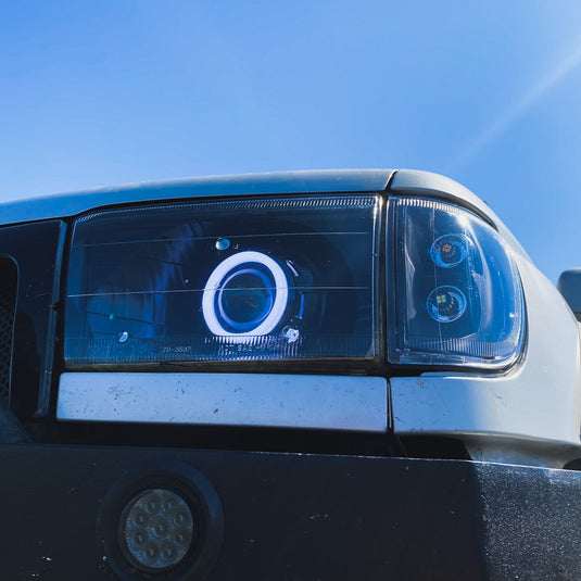 Clear Blacked Out/Chrome Corner Lights with Turn Signals and DRL