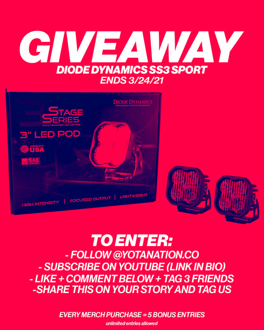 GIVEAWAY: Diode Dynamics SS3 Sport (Ends 3/24)