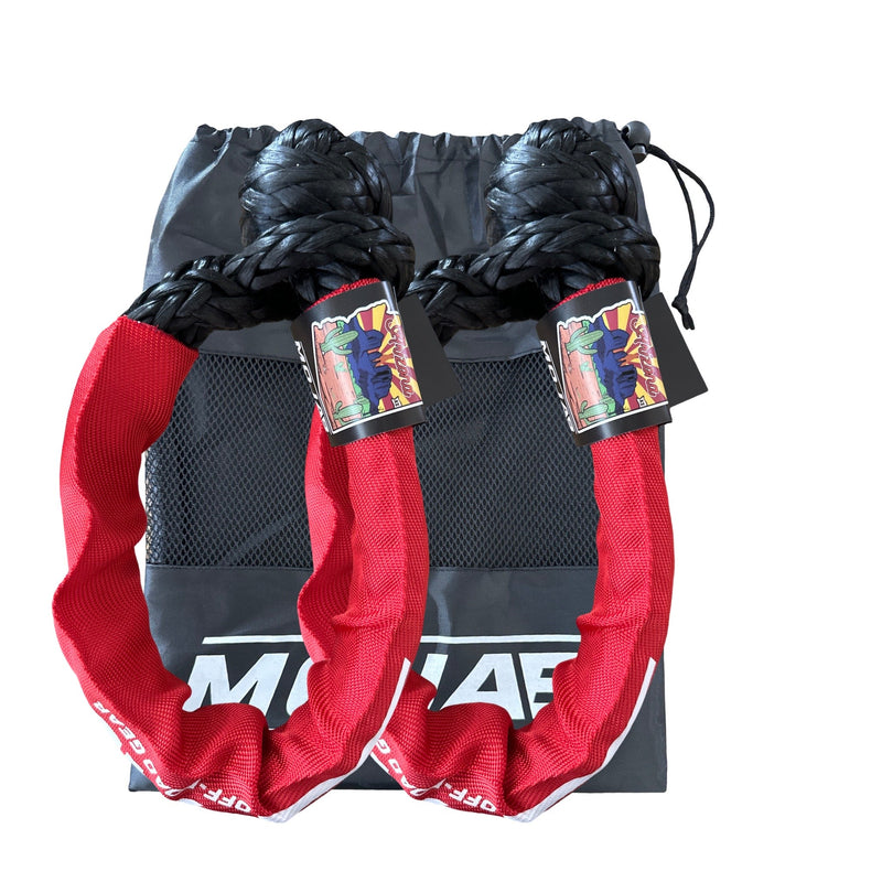 Load image into Gallery viewer, Limited Edition 1/2&#39;&#39; x 24&#39;&#39; Black Soft shackle with Red Sleeve (Lifetime Warranty)

