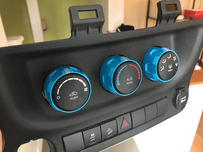 Load image into Gallery viewer, Climate Knobs (2011-2018 Wrangler JK) - CHIEF BLUE
