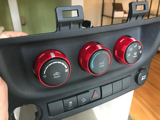 Climate Knobs (2011-2018 Wrangler JK) - RED