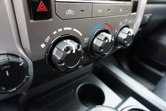 Climate Knob Trim Rings (2014-2021 Tundra) - BLACK
