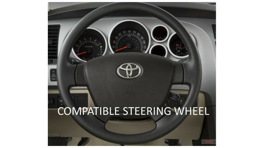 Steering Wheel Emblem Overlay (Select Toyota Models) - BLACK - AJT DESIGN