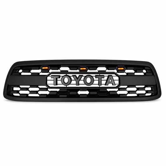 TRD style grille for 2001-2004 Sequoia with TOYOTA letters and amber Raptor lights