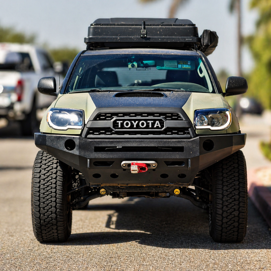 TRD style grille for 2003-2005 4Runner with TOYOTA letters, shown on a two-tone 4th Gen 4Runner