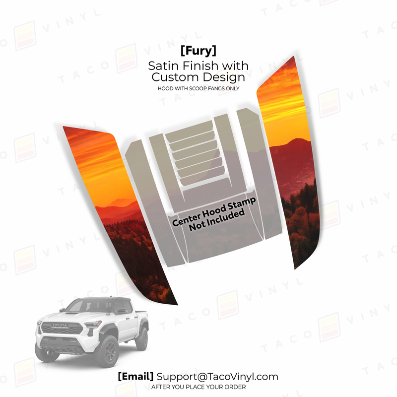 Load image into Gallery viewer, 2024+ Tacoma Fury Hood Stamp (Fangs Only)
