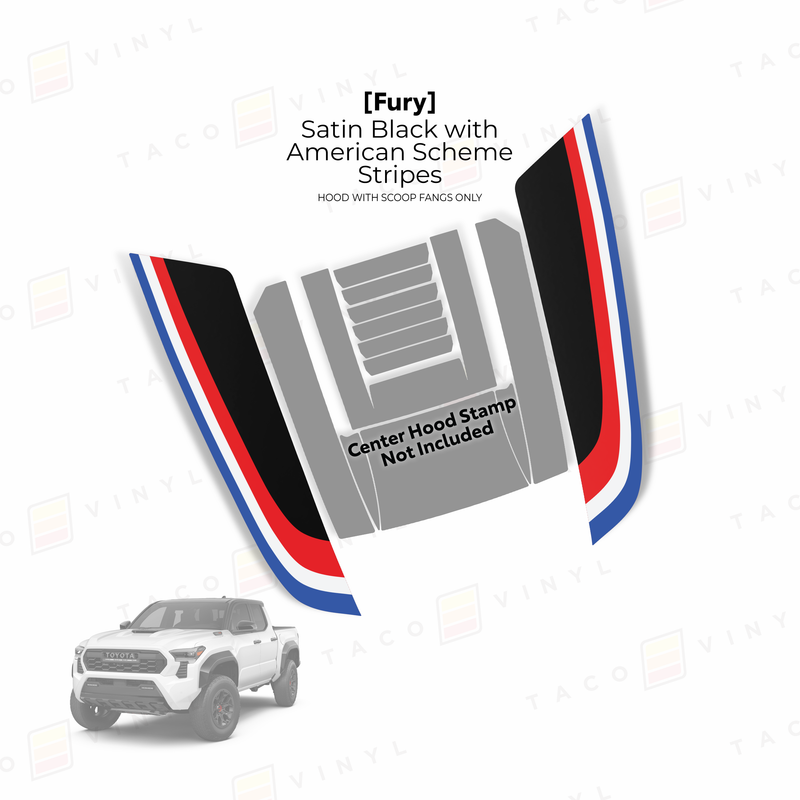 Load image into Gallery viewer, 2024+ Tacoma Fury Hood Stamp (Fangs Only)

