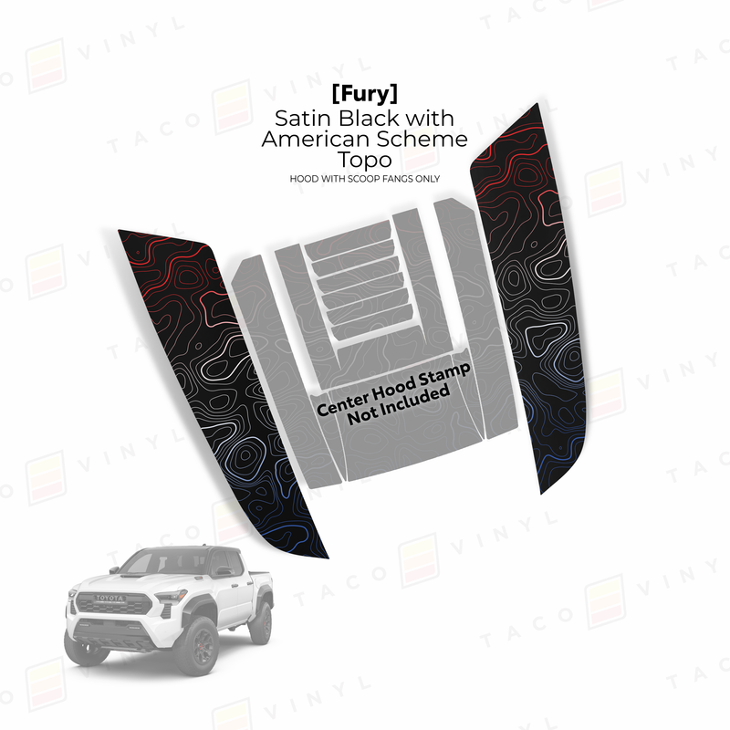 Load image into Gallery viewer, 2024+ Tacoma Fury Hood Stamp (Fangs Only)
