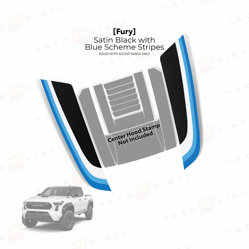 Load image into Gallery viewer, 2024+ Tacoma Fury Hood Stamp (Fangs Only)
