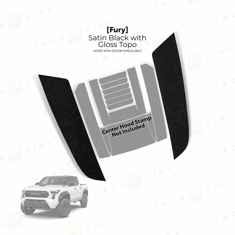 Load image into Gallery viewer, 2024+ Tacoma Fury Hood Stamp (Fangs Only)
