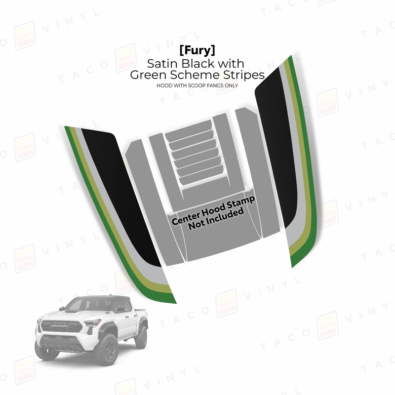 Load image into Gallery viewer, 2024+ Tacoma Fury Hood Stamp (Fangs Only)
