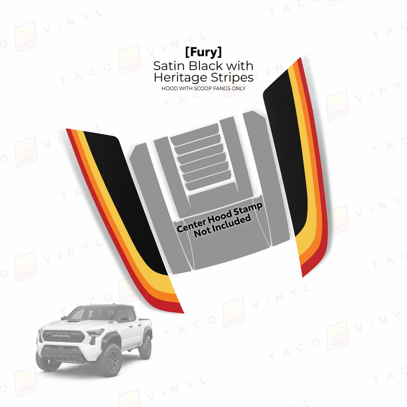 Load image into Gallery viewer, 2024+ Tacoma Fury Hood Stamp (Fangs Only)
