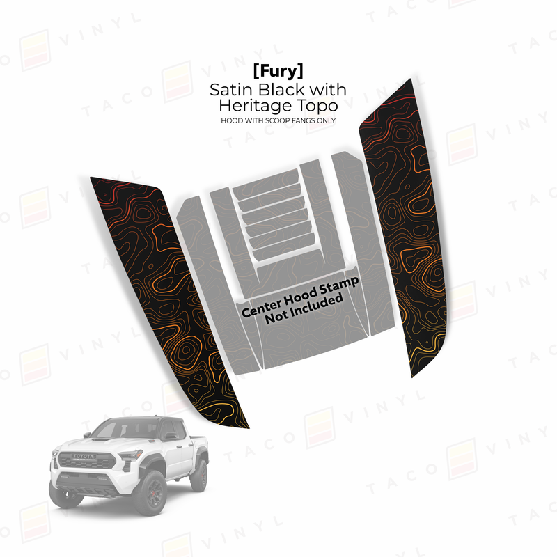 Load image into Gallery viewer, 2024+ Tacoma Fury Hood Stamp (Fangs Only)
