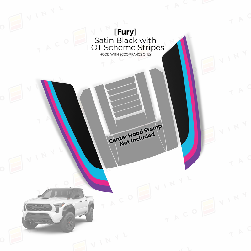 Load image into Gallery viewer, 2024+ Tacoma Fury Hood Stamp (Fangs Only)
