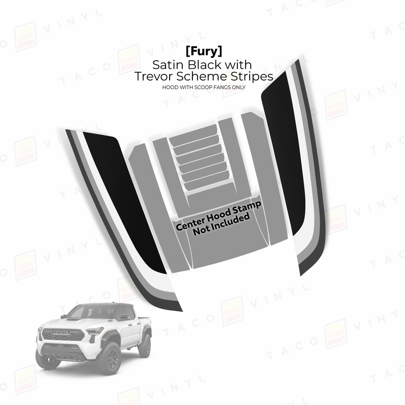 Load image into Gallery viewer, 2024+ Tacoma Fury Hood Stamp (Fangs Only)
