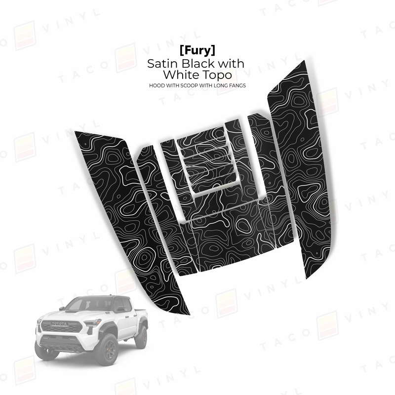 Load image into Gallery viewer, 2024+ Tacoma Fury Hood Scoop Stamp (W/ Long Fangs)
