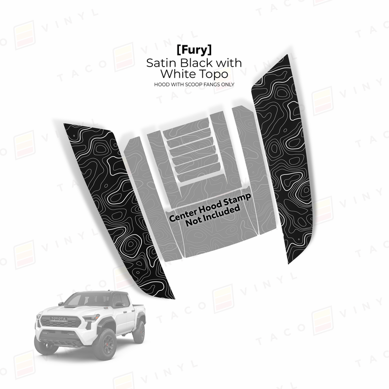 Load image into Gallery viewer, 2024+ Tacoma Fury Hood Stamp (Fangs Only)
