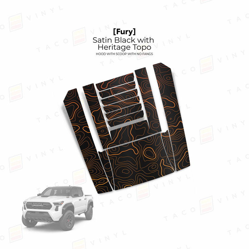 Load image into Gallery viewer, 2024+ Tacoma Fury Hood Scoop Stamp (W/ No Fangs)
