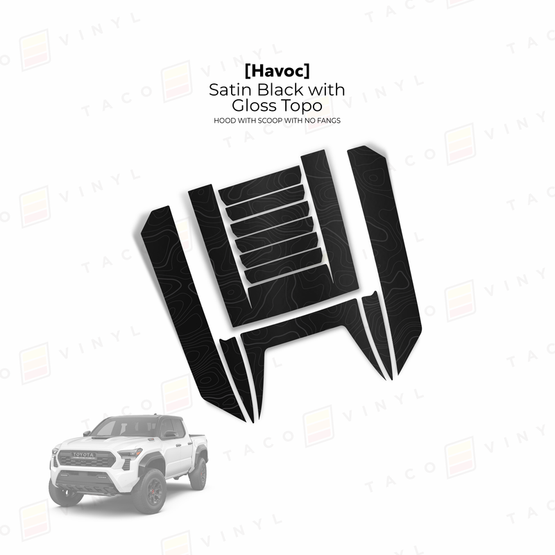 Load image into Gallery viewer, 2024+ Tacoma Havoc Hood Scoop Stamp (W/ No Fangs)
