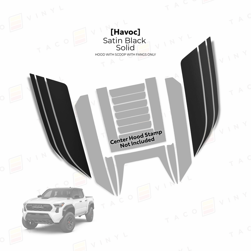 Load image into Gallery viewer, 2024+ Tacoma Havoc Hood Scoop Stamp (W/ Fangs only)
