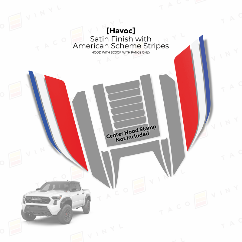 Load image into Gallery viewer, 2024+ Tacoma Havoc Hood Scoop Stamp (W/ Fangs only)
