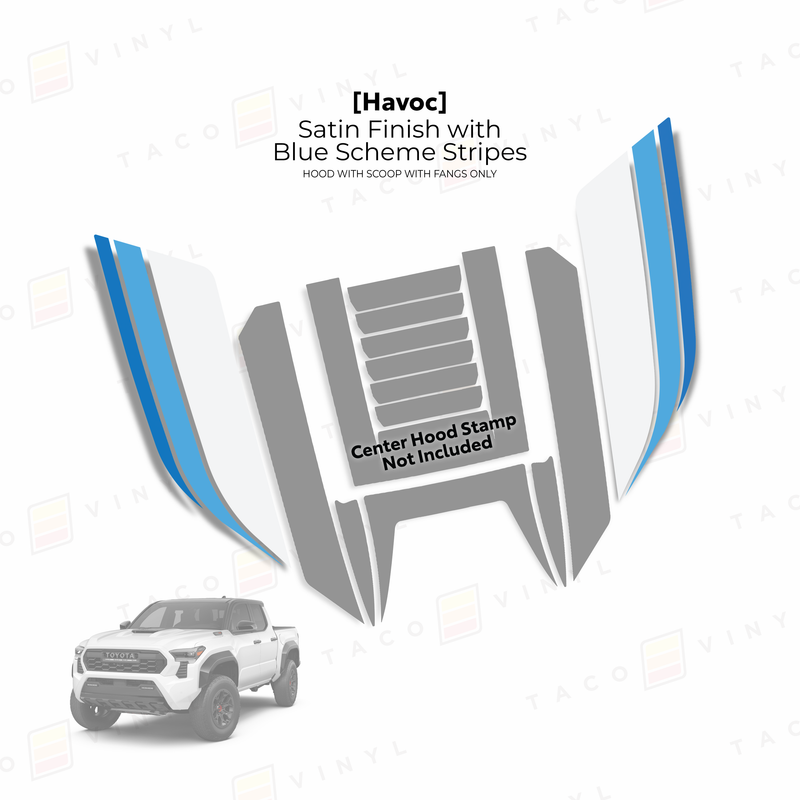 Load image into Gallery viewer, 2024+ Tacoma Havoc Hood Scoop Stamp (W/ Fangs only)
