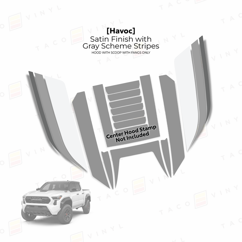 Load image into Gallery viewer, 2024+ Tacoma Havoc Hood Scoop Stamp (W/ Fangs only)
