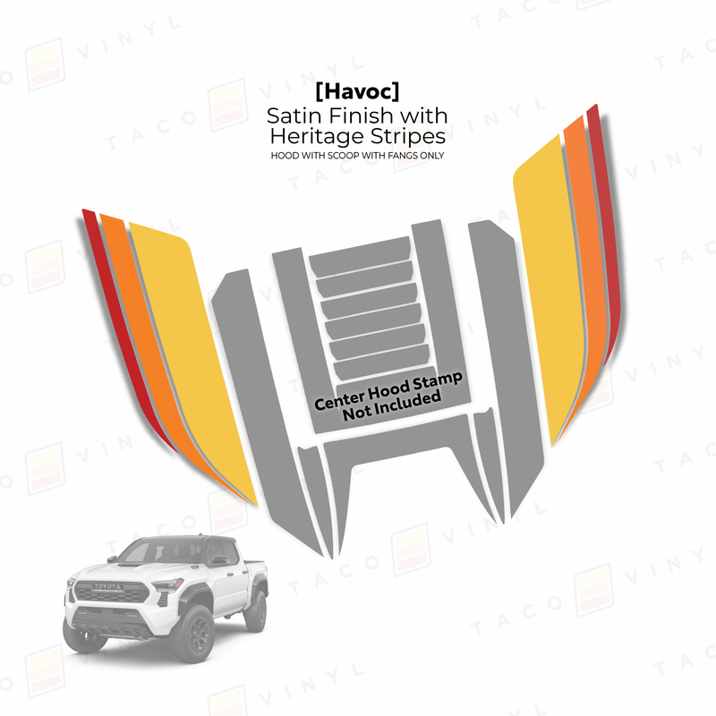 Load image into Gallery viewer, 2024+ Tacoma Havoc Hood Scoop Stamp (W/ Fangs only)
