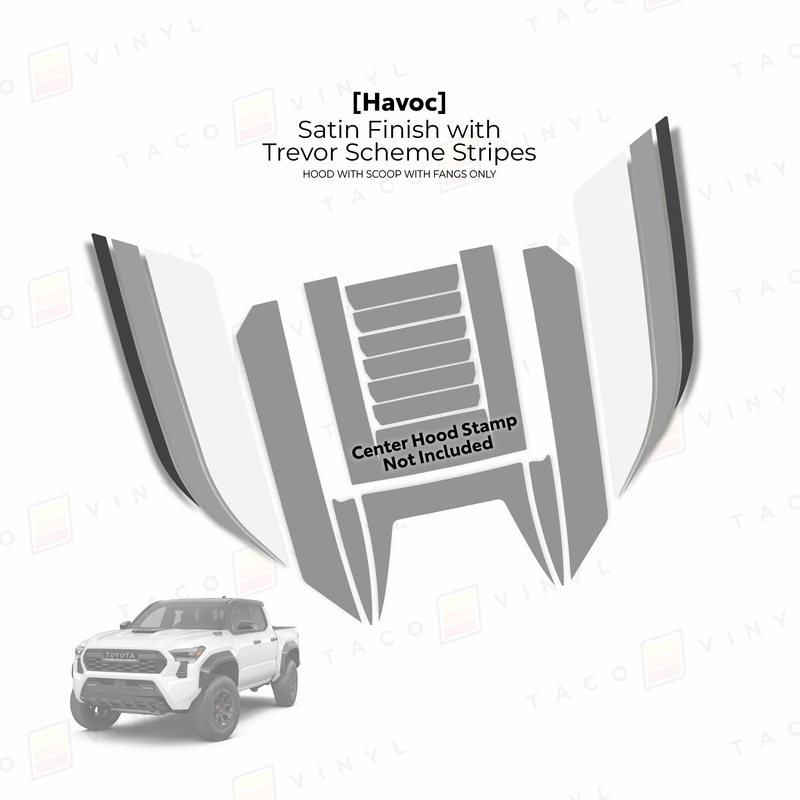 Load image into Gallery viewer, 2024+ Tacoma Havoc Hood Scoop Stamp (W/ Fangs only)
