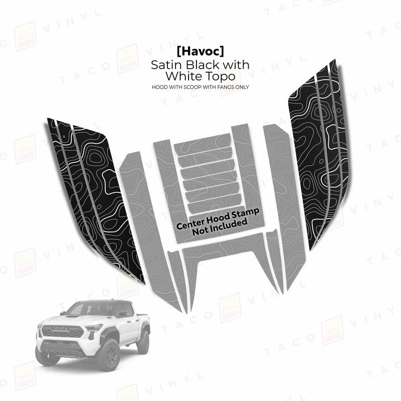 Load image into Gallery viewer, 2024+ Tacoma Havoc Hood Scoop Stamp (W/ Fangs only)
