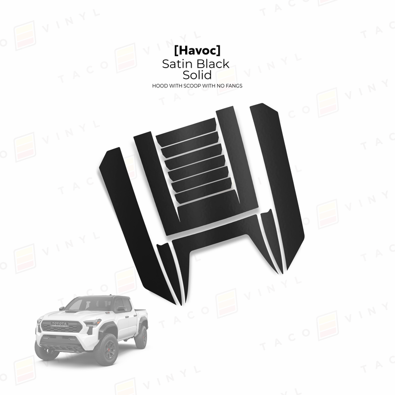 Load image into Gallery viewer, 2024+ Tacoma Havoc Hood Scoop Stamp (W/ No Fangs)
