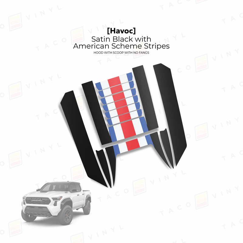 Load image into Gallery viewer, 2024+ Tacoma Havoc Hood Scoop Stamp (W/ No Fangs)
