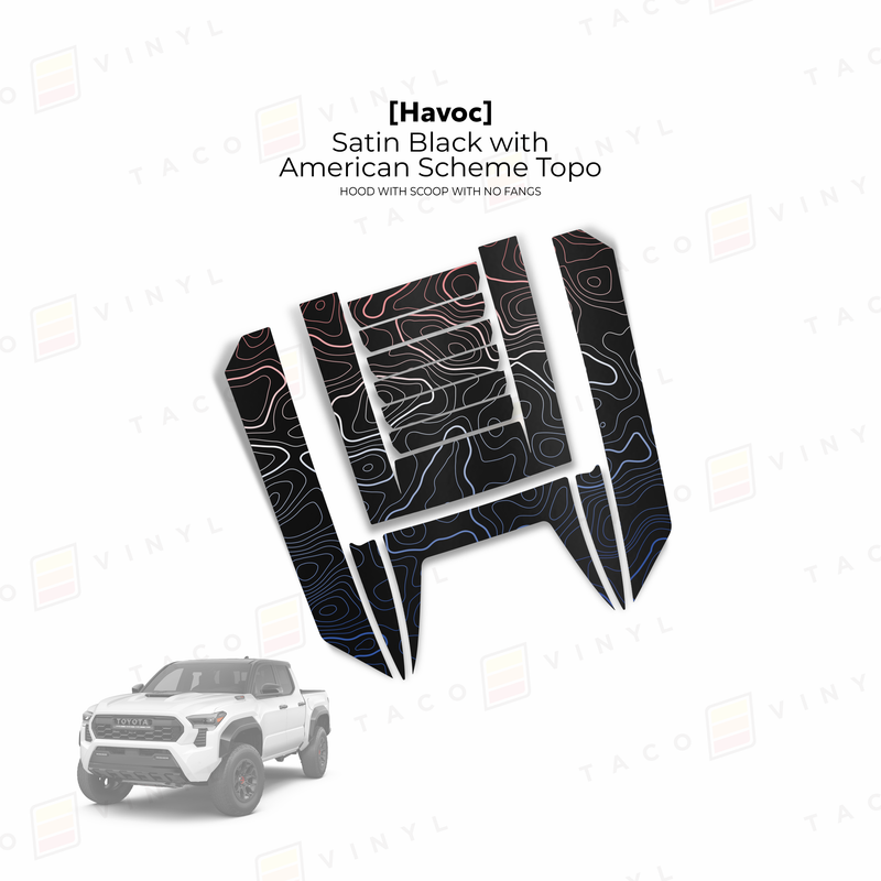 Load image into Gallery viewer, 2024+ Tacoma Havoc Hood Scoop Stamp (W/ No Fangs)
