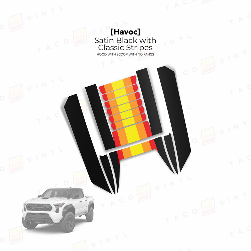 Load image into Gallery viewer, 2024+ Tacoma Havoc Hood Scoop Stamp (W/ No Fangs)
