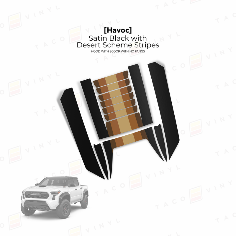 Load image into Gallery viewer, 2024+ Tacoma Havoc Hood Scoop Stamp (W/ No Fangs)
