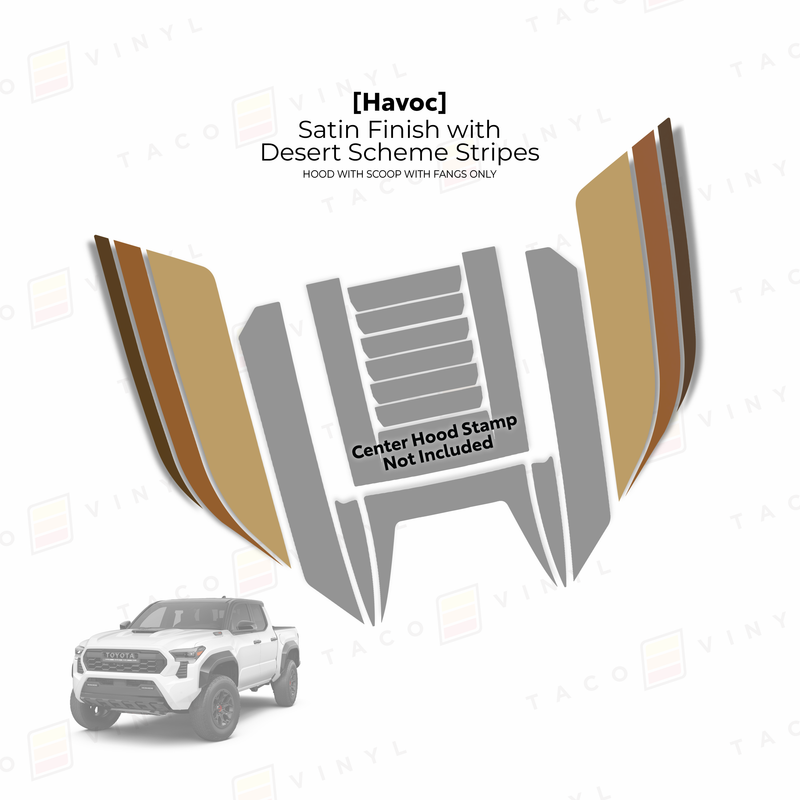 Load image into Gallery viewer, 2024+ Tacoma Havoc Hood Scoop Stamp (W/ Fangs only)
