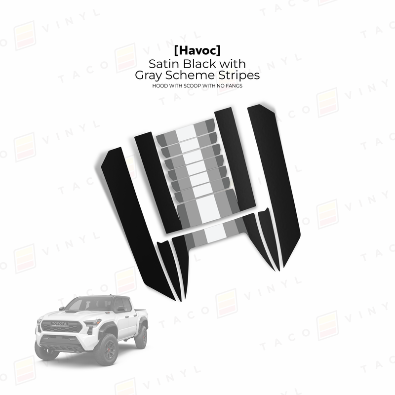 Load image into Gallery viewer, 2024+ Tacoma Havoc Hood Scoop Stamp (W/ No Fangs)
