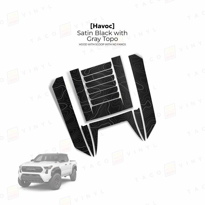Load image into Gallery viewer, 2024+ Tacoma Havoc Hood Scoop Stamp (W/ No Fangs)
