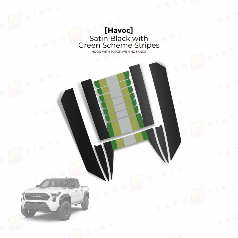 Load image into Gallery viewer, 2024+ Tacoma Havoc Hood Scoop Stamp (W/ No Fangs)
