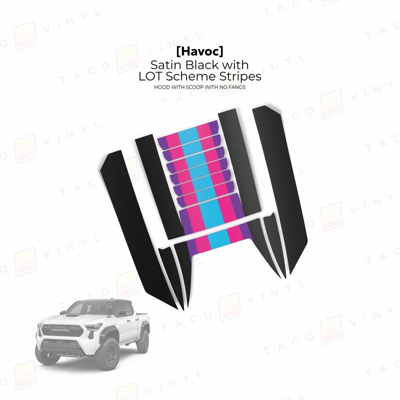 Load image into Gallery viewer, 2024+ Tacoma Havoc Hood Scoop Stamp (W/ No Fangs)
