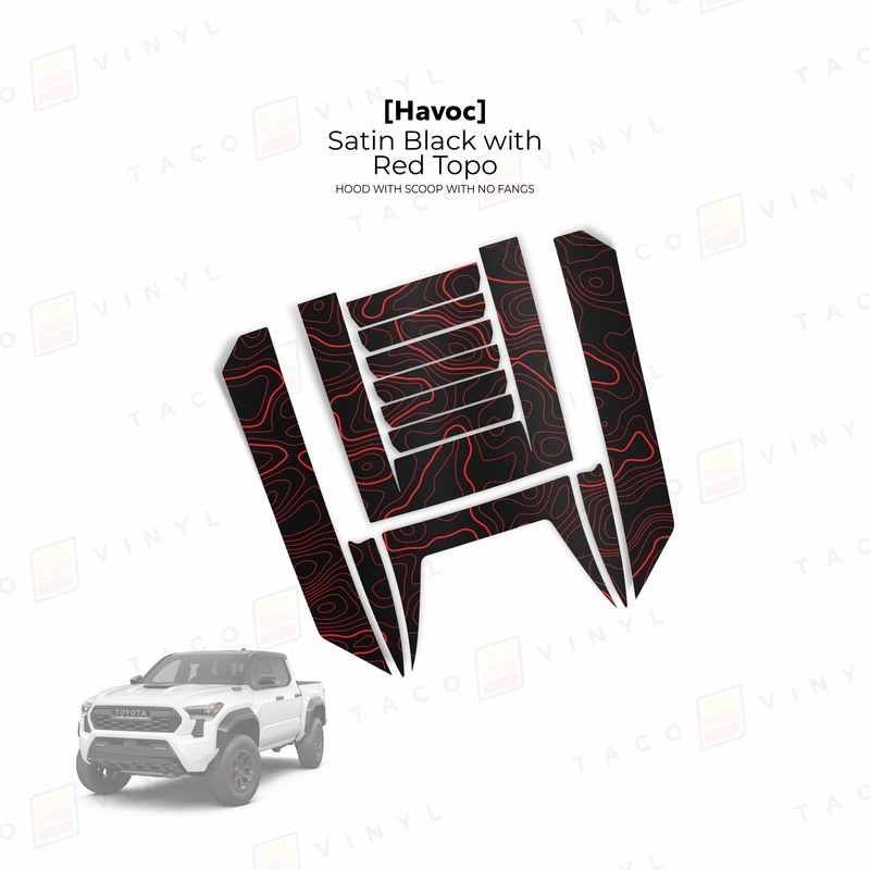 Load image into Gallery viewer, 2024+ Tacoma Havoc Hood Scoop Stamp (W/ No Fangs)
