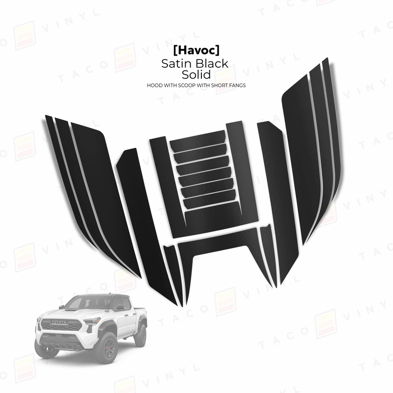 Load image into Gallery viewer, 2024+ Tacoma Havoc Hood Scoop Stamp (W/ Short Fangs)
