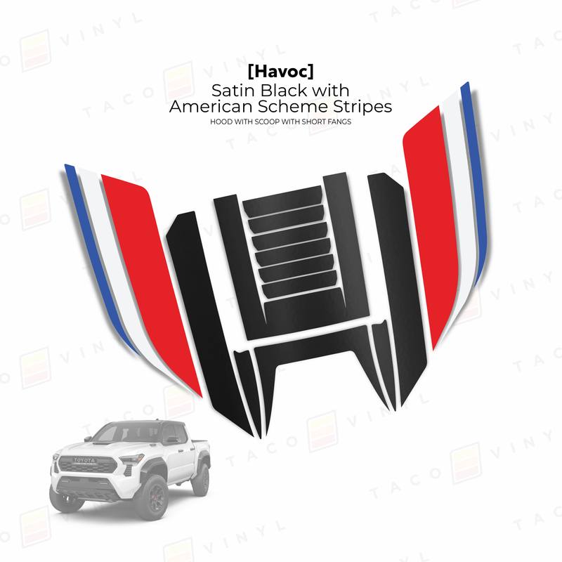 Load image into Gallery viewer, 2024+ Tacoma Havoc Hood Scoop Stamp (W/ Short Fangs)
