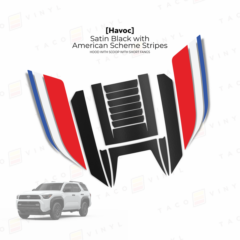 Load image into Gallery viewer, 2025+ 4Runner Havoc Hood Scoop Stamp (W/ Short Fangs)
