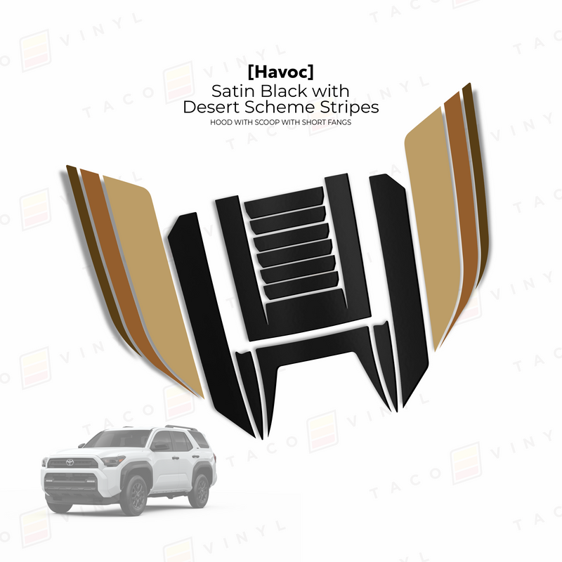 Load image into Gallery viewer, 2025+ 4Runner Havoc Hood Scoop Stamp (W/ Short Fangs)
