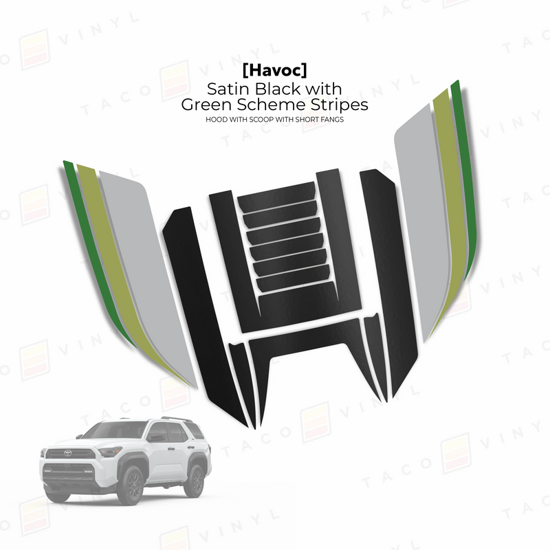 Load image into Gallery viewer, 2025+ 4Runner Havoc Hood Scoop Stamp (W/ Short Fangs)
