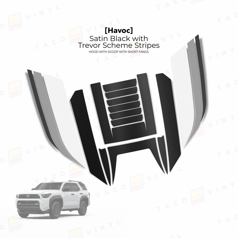 Load image into Gallery viewer, 2025+ 4Runner Havoc Hood Scoop Stamp (W/ Short Fangs)
