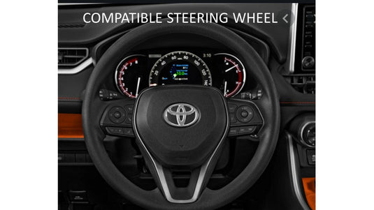 Steering Wheel Emblem Overlay (Select Toyota Models) - RED - AJT DESIGN